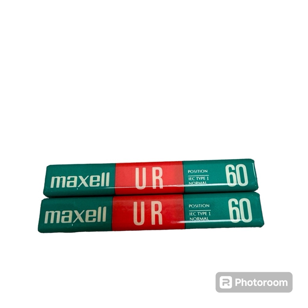 Maxell UR Normal Bias 60 Minute Audio Blank Cassette Tapes Lot of 2 Sealed
